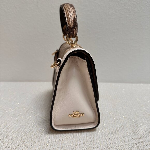 Coach Micro Tilly Top Handle 3079 Blocked Sign Canvas Mini Crossbody - Pristine - Picture 5 of 15